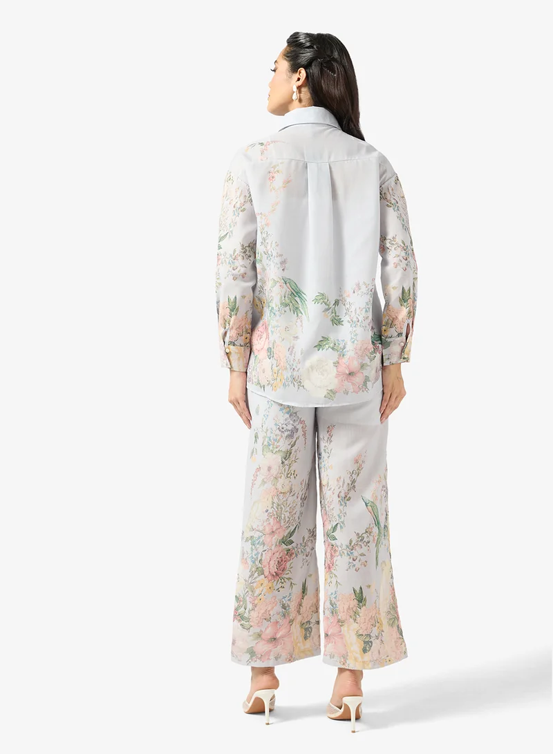 Khizana Floral Print Top & Pants Set