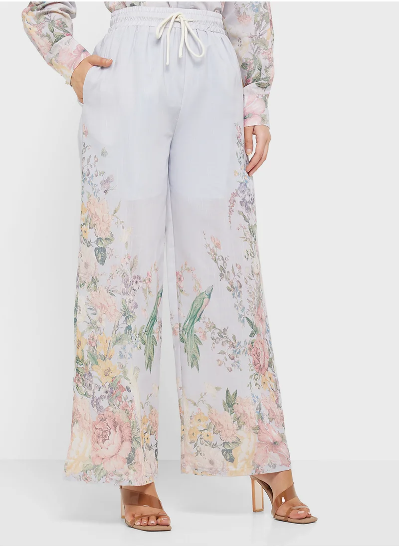 Khizana Floral Print Top & Pants Set