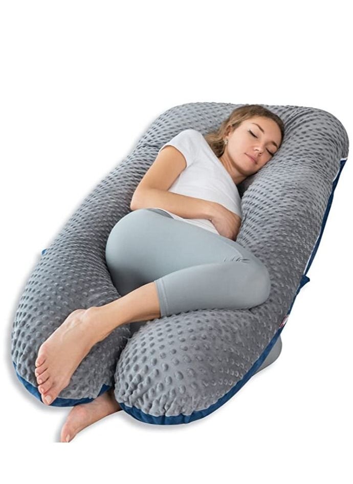 molody U Shaped Nursing And Maternity Pillow With Removable Velvet Cover  - Image 1