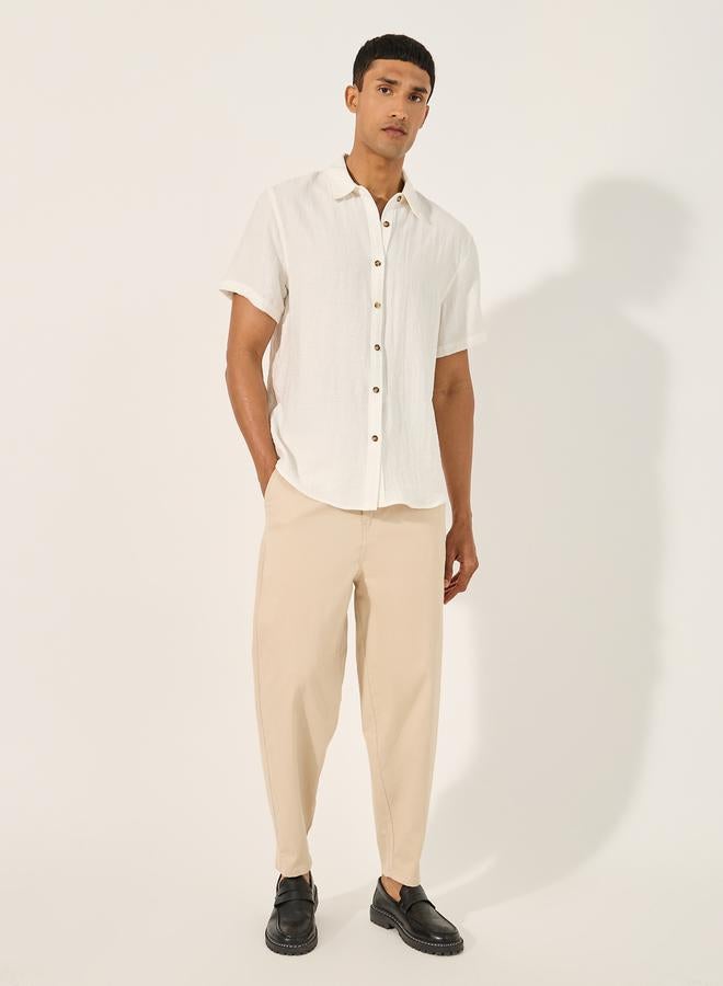 Styli Plain Short Sleeves Relaxed Fit Shirt  - Image 2