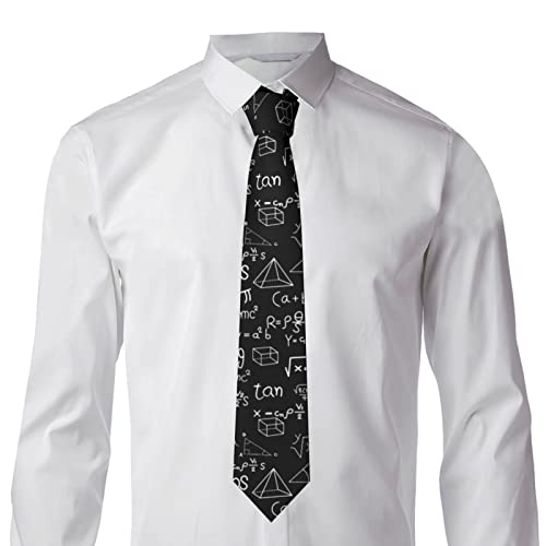 Yilad Math Formula Tie for Men and Boy Novelty Full Print Fun Men's Necktie Skinny Fashion Narrow Wide - Image 4