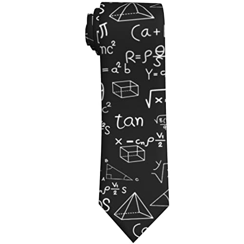 Yilad Math Formula Tie for Men and Boy Novelty Full Print Fun Men's Necktie Skinny Fashion Narrow Wide - Image 1