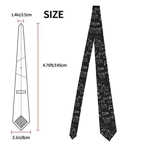 Yilad Math Formula Tie for Men and Boy Novelty Full Print Fun Men's Necktie Skinny Fashion Narrow Wide - Image 3