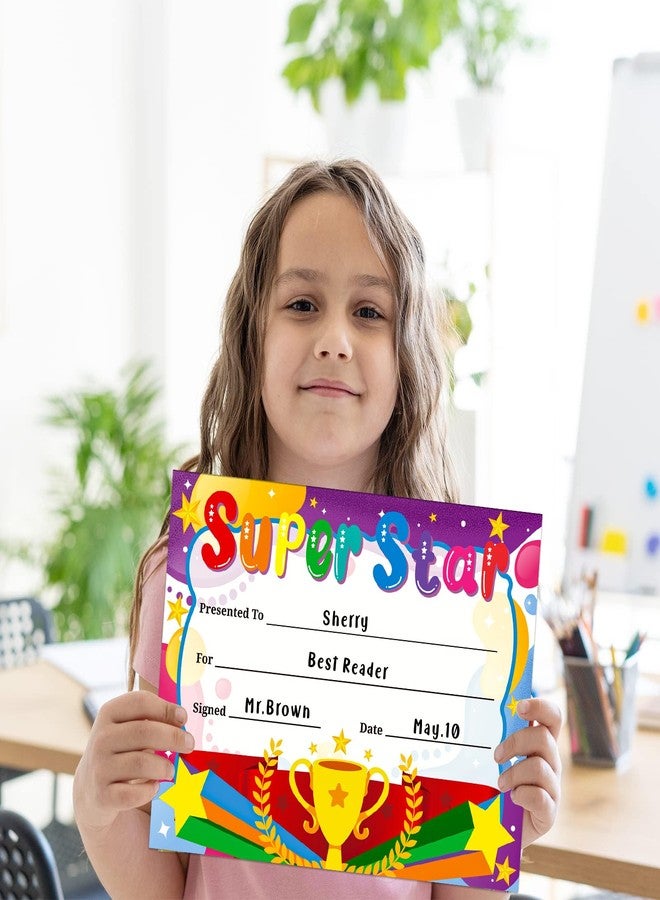 JUESMOS 30PCS Super Star Rewards Award Certificates for Kids Student Kindergarten Preschool Award Certificates of Achievement School Recognition Certificates for Back to School Teacher Supplies - Image 4