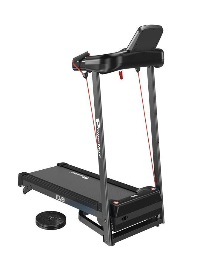 PowerMax Fitness PowerMax Fitness TDM-99 (4HP Peak) Treadmill for Home, Cardio Training, with 12 Pre-set programs, 3 Level Manual-Incline, Max User Weight 110kg, Max Speed 14 km/hr,  - Image 1