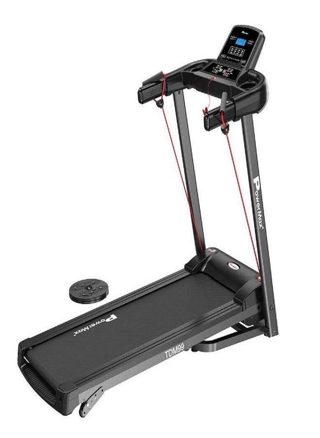 PowerMax Fitness PowerMax Fitness TDM-99 (4HP Peak) Treadmill for Home, Cardio Training, with 12 Pre-set programs, 3 Level Manual-Incline, Max User Weight 110kg, Max Speed 14 km/hr,  - Image 4