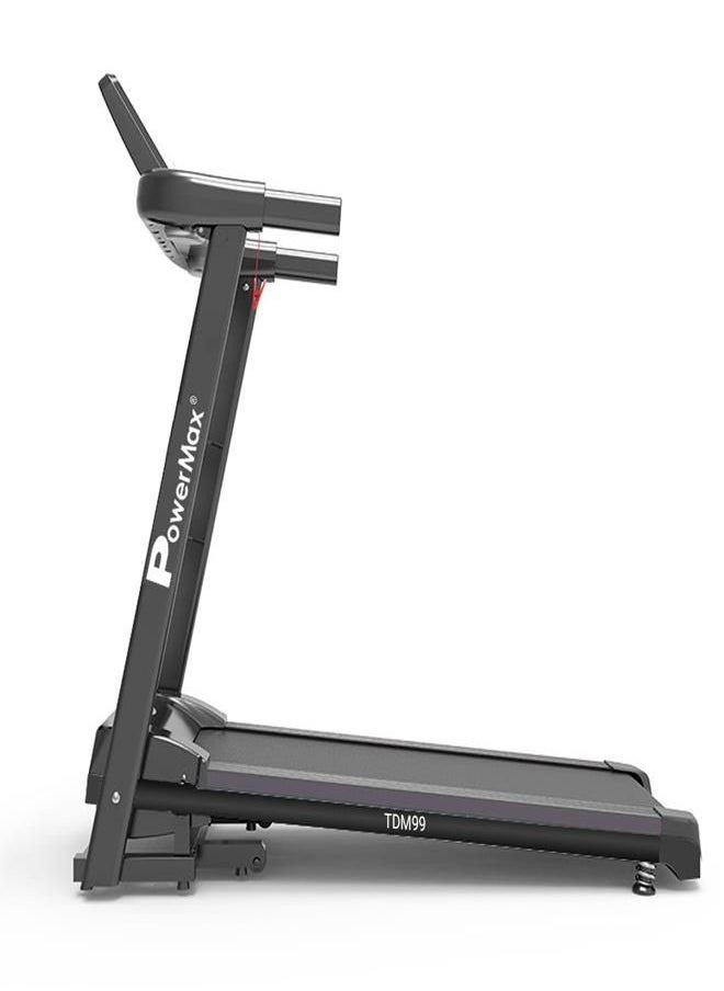 PowerMax Fitness PowerMax Fitness TDM-99 (4HP Peak) Treadmill for Home, Cardio Training, with 12 Pre-set programs, 3 Level Manual-Incline, Max User Weight 110kg, Max Speed 14 km/hr,  - Image 5