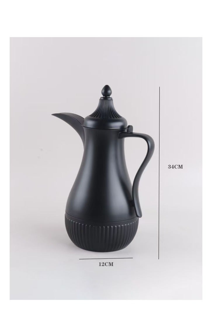 Beautiful Small Household Thermos, Stylish High-End Office Thermos, Long Handled Woodpecker Beak Thermos (1L, Red Gallbladder, Screw Cap) - Image 2