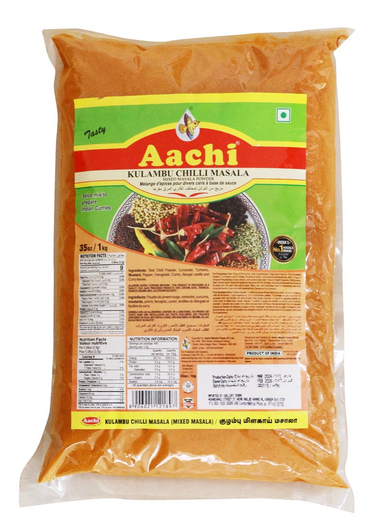 Aachi Kulambu Chilli Masala – 1 Kg | Authentic South Indian Spice Blend for Tangy & Spicy Kulambu