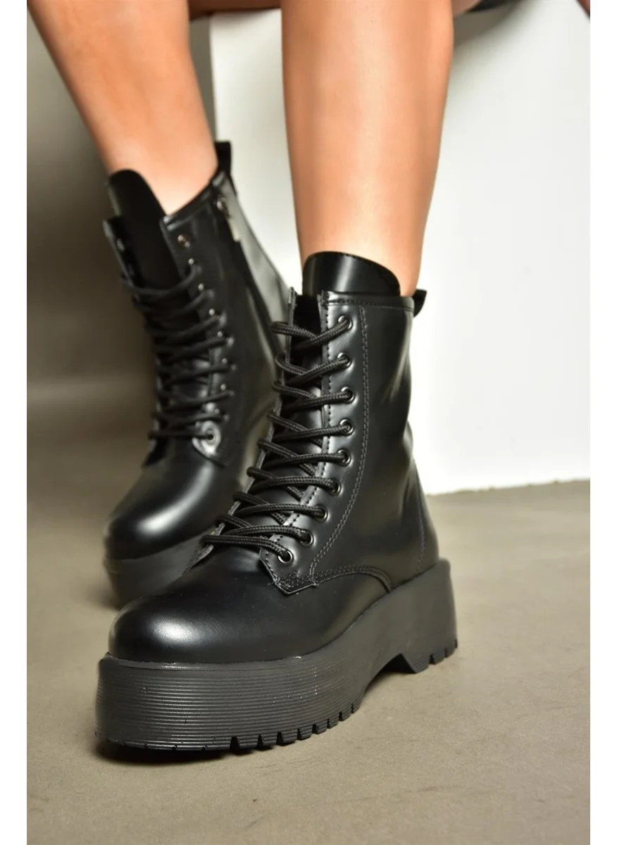 Fox Shoes R652151009 Black Thick Soled Women's Boots