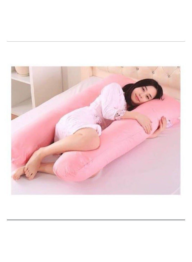 Cotton Maternity Pillow Pink Cotton 120x80cm - Image 1