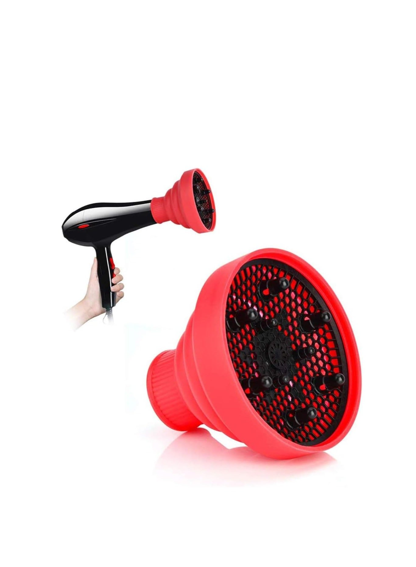 موزّع هواء لمجفّف الشّعر, قابل للطي متعدد اللوان