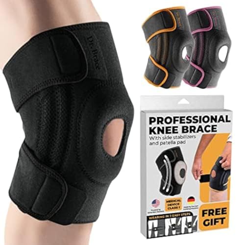 DR. BRACE ELITE Knee Brace with Side Stabilizers & Patella Gel Pads for Maximum Knee Pain Support and fast recovery for men and women-Please Check How To Size Video (Pluto, Large) - Image 1
