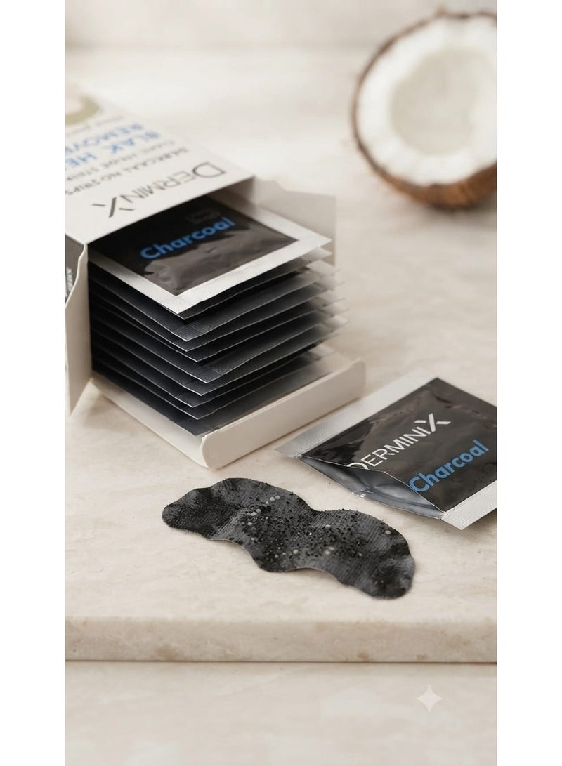 Derminix Charcoal Blackhead Removal Strips for Nose – Deep Pore Cleansing (6 Strips). - Image 3