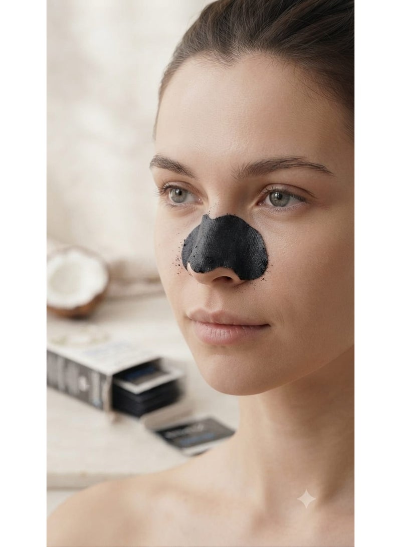 Derminix Charcoal Blackhead Removal Strips for Nose – Deep Pore Cleansing (6 Strips). - Image 2