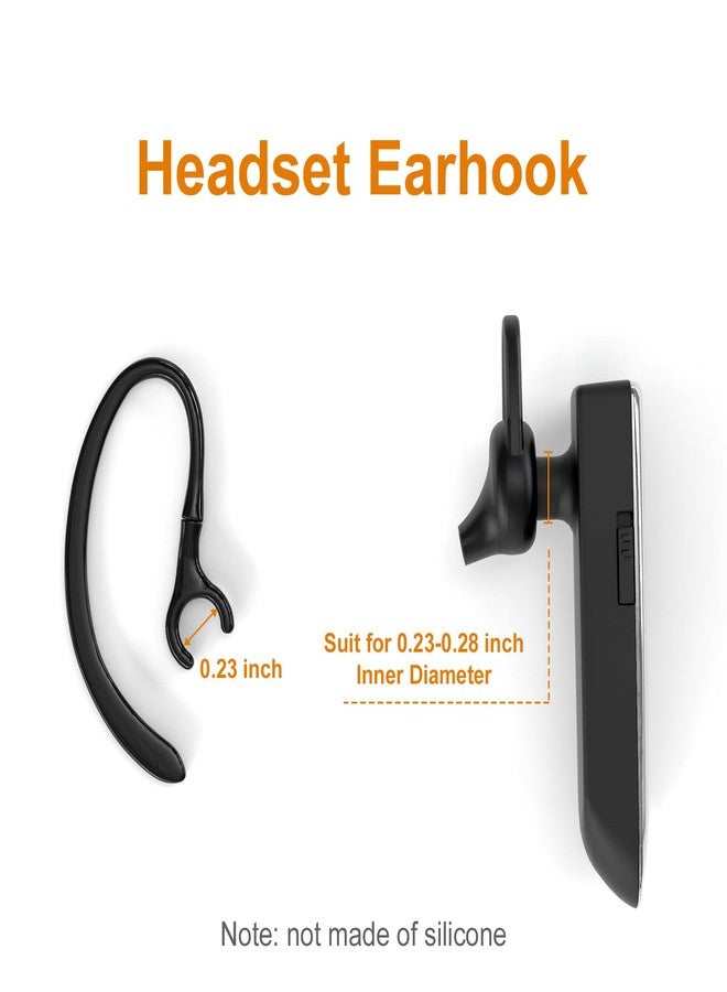New Bee 6 Pack Replacement Ear Hook Universal Small Clamp Loop Clip for Other Bluetooth Headset(Black) - Image 4