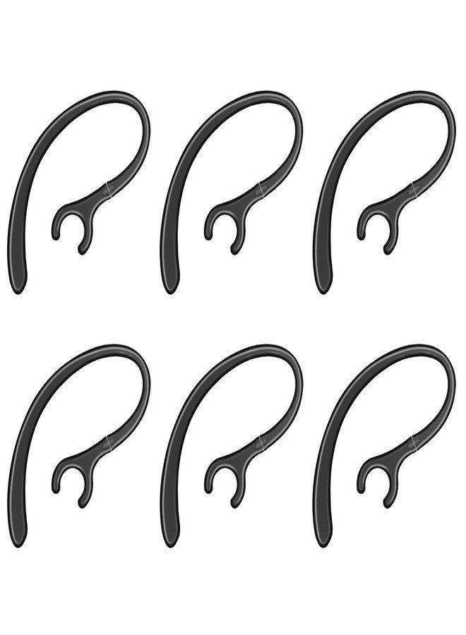 New Bee 6 Pack Replacement Ear Hook Universal Small Clamp Loop Clip for Other Bluetooth Headset(Black) - Image 1