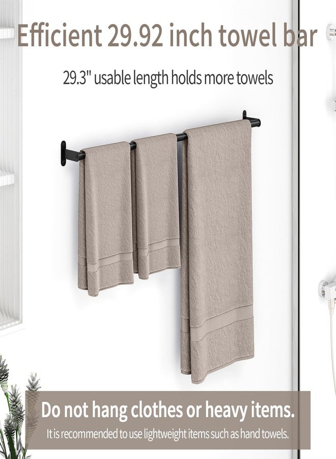 JUYSON 30 Inch Matte Black Towel Bar for Bathroom, Towel Racks for Bathroom Wall Mounted,Bathroom Accessories Stainless Steel Towel Rod Single Towel Holder Towel Hanger - Image 4