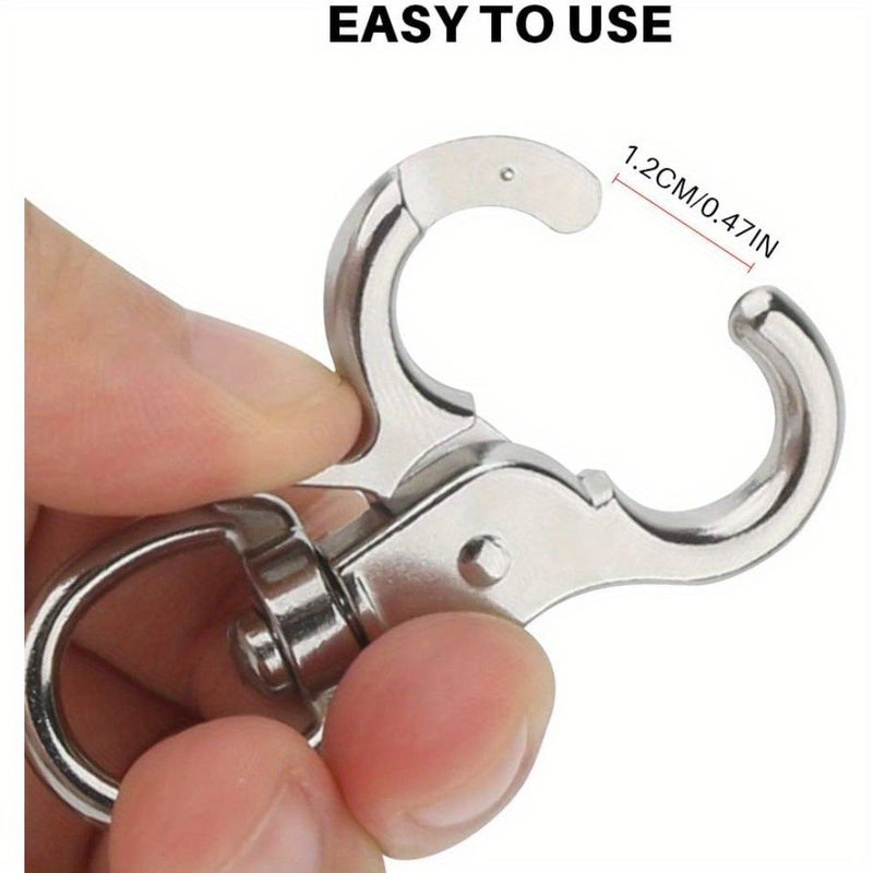 Silvery 16Pcs Trigger Snap Hooks 360 Degree Swivel Spring Buckle Metal Clips for Pet Cage Chain Keychain Lanyard Purse Indoor Outdoor - Image 2