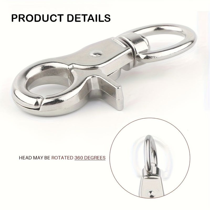 Silvery 16Pcs Trigger Snap Hooks 360 Degree Swivel Spring Buckle Metal Clips for Pet Cage Chain Keychain Lanyard Purse Indoor Outdoor - Image 5