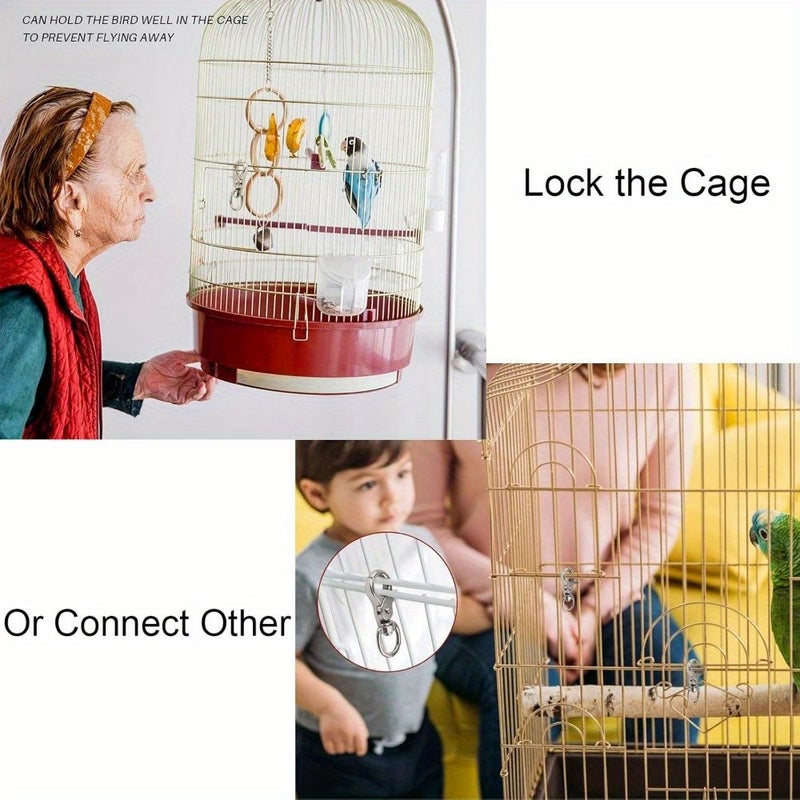 Silvery 16Pcs Trigger Snap Hooks 360 Degree Swivel Spring Buckle Metal Clips for Pet Cage Chain Keychain Lanyard Purse Indoor Outdoor - Image 3