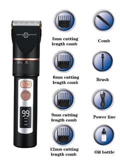 Tornado Keratiner 8-in-1 Mens Grooming Kit with Trimmer for Beard, Body, and Face, Cordless Hair Clippers Electric Black  - Image 2