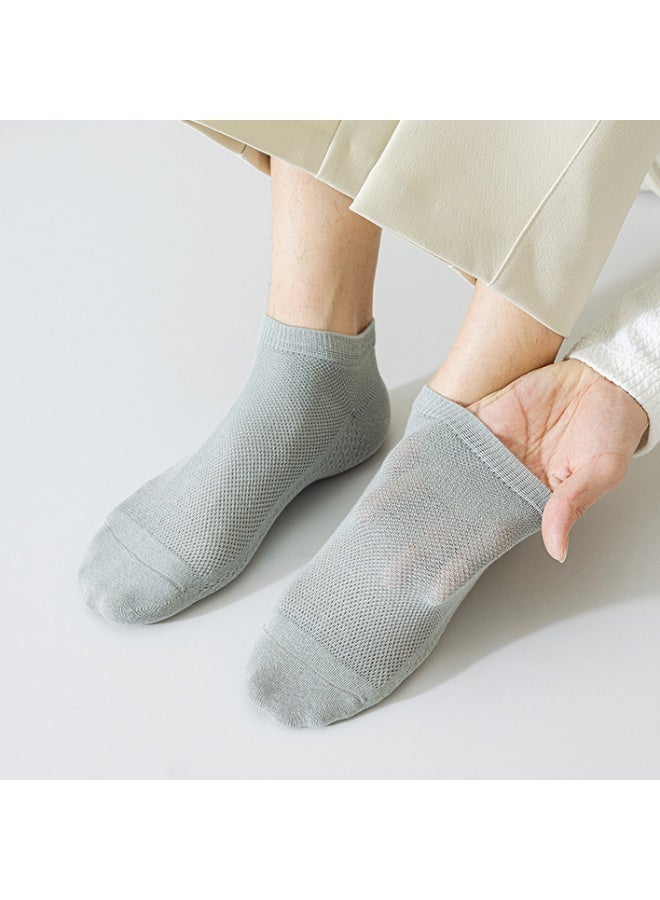 5 Pairs Breathable Mesh Cotton Ankle Socks for Men Women - Image 2