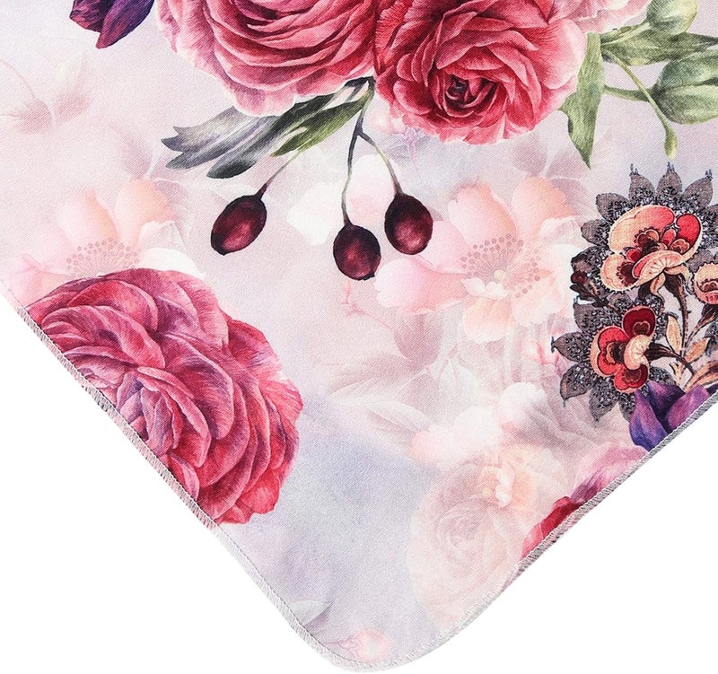 Galabloomer Newborn Receiving Blanket Headband Set Baby Flower Rose Swaddle with Big Bow (Nostalgia Rose) - Image 5