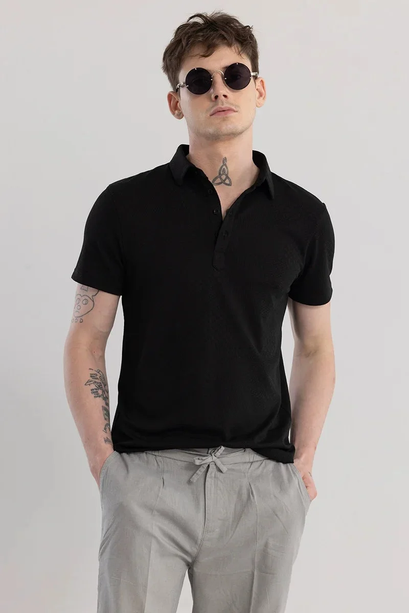 سنيتش Meteor Black Polo T-Shirt