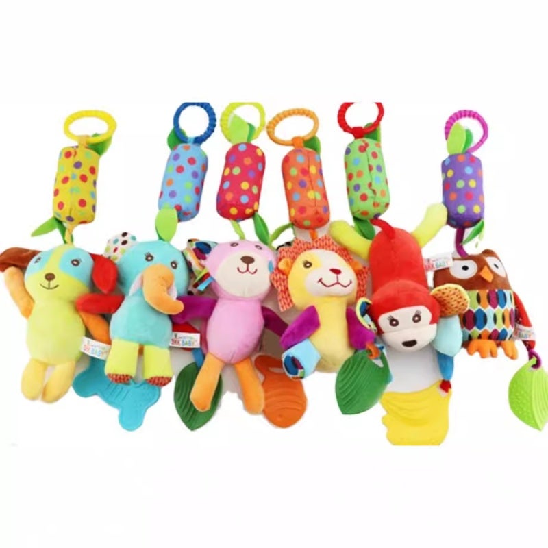 Plush Monkey Wind Chime Rattle Toy - Soothing Sound Teether for Parent Child Interaction with 0 Months Plus Babies - Image 2