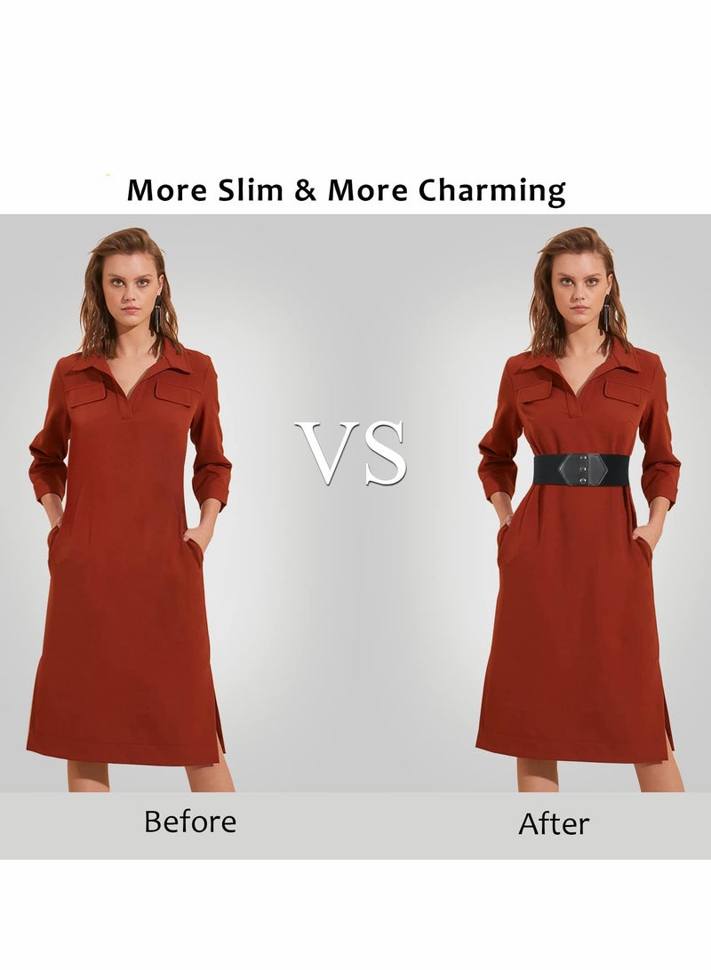 Excefore حزام نسائي عريض مرن بحزمة 3 للفساتين - Image 3