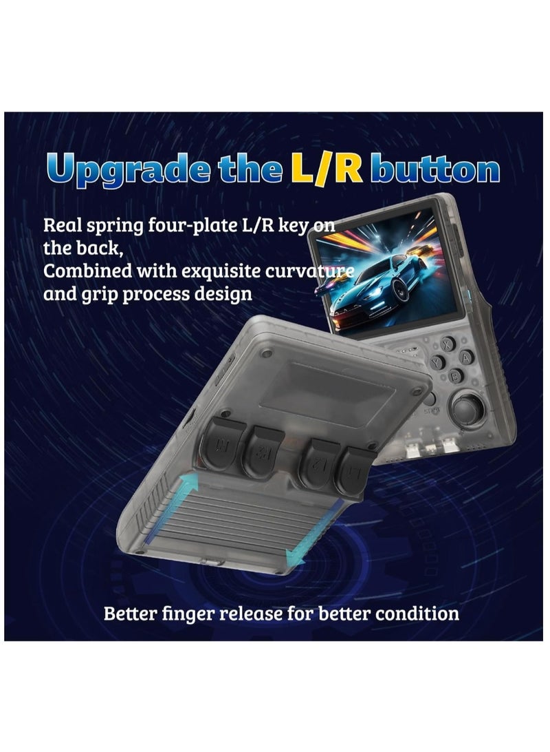 Handheld Retro R40S Pro Game Console Linux System With 256G TF Card, 30000+ Games, Retro Video Game Console 3.5 Inch IPS Full-View HD Screen BLACK  - Image 4