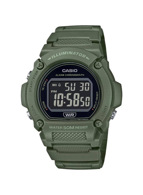 Digital Green Resin Band Watch W-219HC-3BVDF