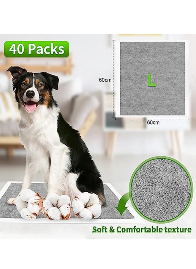 Generic - Disposable Underpads Dog Pads and Puppy  Training Pee Pads, Pet Training and Puppy Pads Pee Pads with Activated Bamboo Charcoal Super Absorbent, Waterproof, Quick Dry, 6 Layers Leak-Proof and Odor Control for a Fresh Environment for Puppies Dogs and Pets Training , Absorbent Pee Pads for Dogs Super Absorbent & Leak-Proof, - Image 1