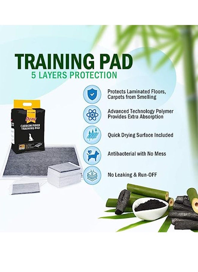 Generic - Disposable Underpads Dog Pads and Puppy  Training Pee Pads, Pet Training and Puppy Pads Pee Pads with Activated Bamboo Charcoal Super Absorbent, Waterproof, Quick Dry, 6 Layers Leak-Proof and Odor Control for a Fresh Environment for Puppies Dogs and Pets Training , Absorbent Pee Pads for Dogs Super Absorbent & Leak-Proof, - Image 1