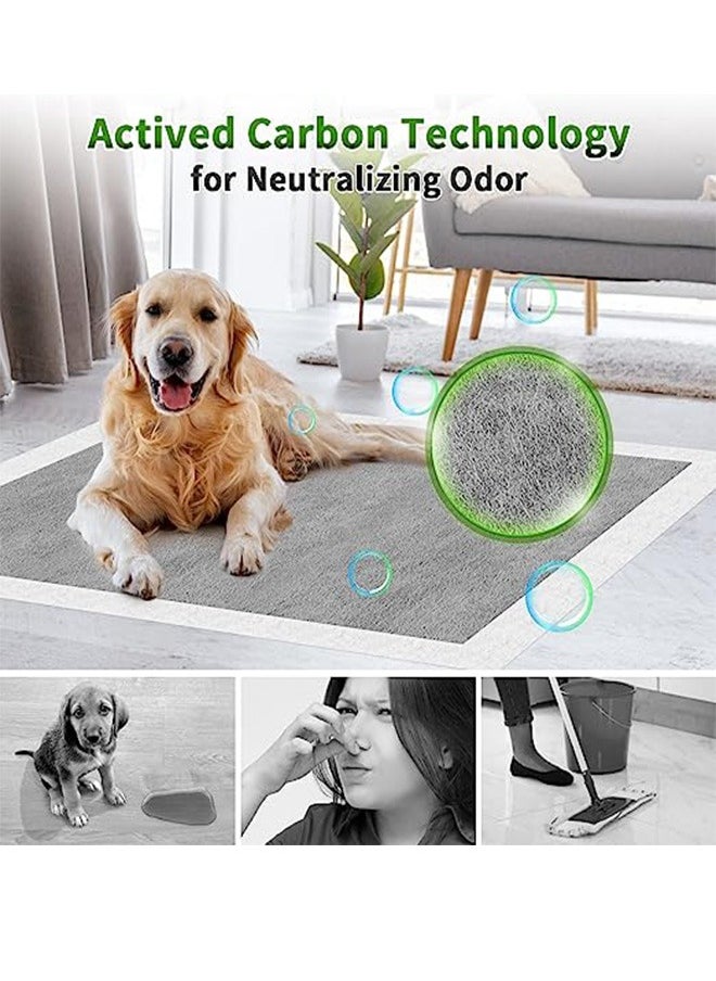 Generic - Disposable Underpads Dog Pads and Puppy  Training Pee Pads, Pet Training and Puppy Pads Pee Pads with Activated Bamboo Charcoal Super Absorbent, Waterproof, Quick Dry, 6 Layers Leak-Proof and Odor Control for a Fresh Environment for Puppies Dogs and Pets Training , Absorbent Pee Pads for Dogs Super Absorbent & Leak-Proof, - Image 1