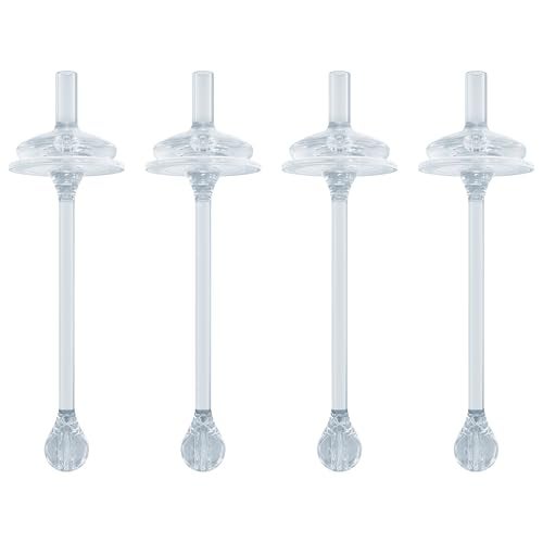 NUK Learner Cup Soft Silicone Replacement Straws 4Pack BPAfree Dishwashersafe Compatible with NUK 10oz Straw Learner Cup - Image 1