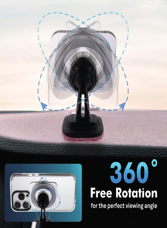 Belco Magnetic Phone Holder for Car - Adhesive Car Phone Mount with 360-degree Rotation for Dashboard and Air Vent - Compatible with iPhone and Android - Image 3