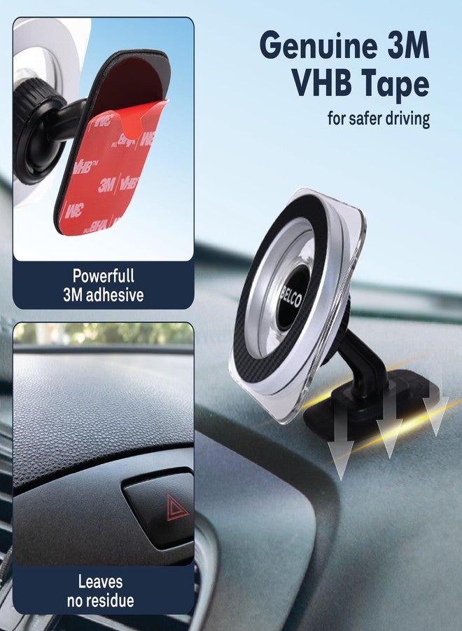 Belco Magnetic Phone Holder for Car - Adhesive Car Phone Mount with 360-degree Rotation for Dashboard and Air Vent - Compatible with iPhone and Android - Image 4