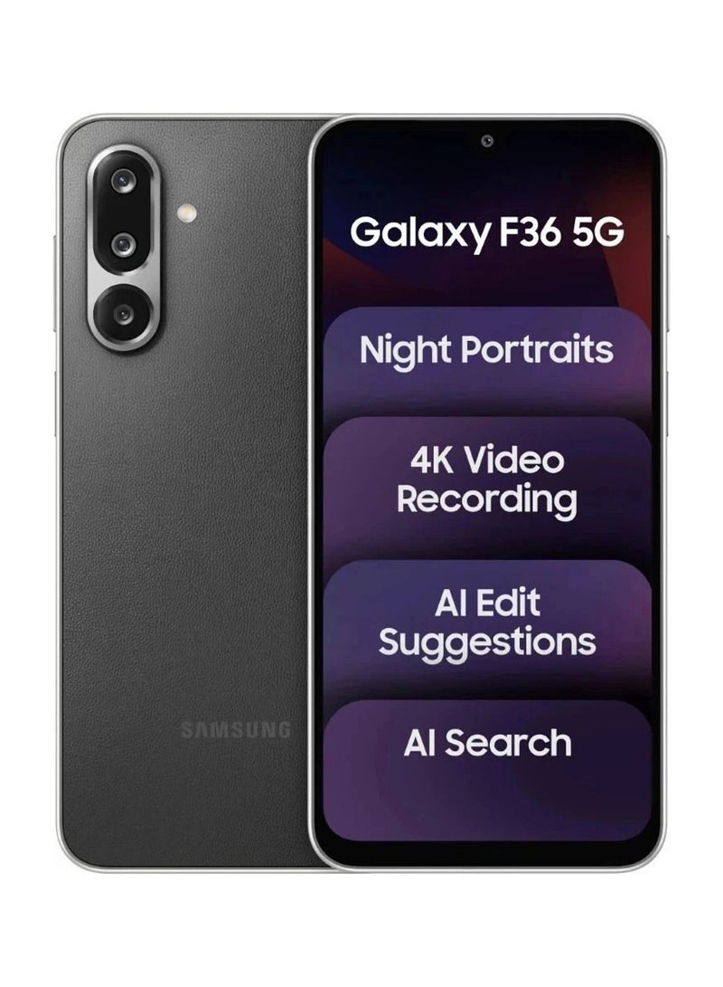 سامسونج Galaxy F36 5G Smartphone (Black , 6GB RAM, 128GB Storage) | 50MP OIS Camera | Circle to Search | Slim 7.7mm - India Version - Image 1