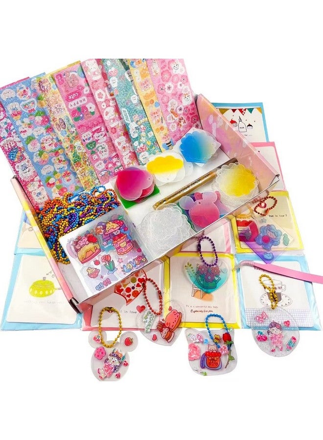 QIAONIUNIU Stickers for Girls Ages 6+, Create Your Own Tags Art and DIY Crafts Set, Valentine's Day Gifts (Make 60 Tags) - Image 1