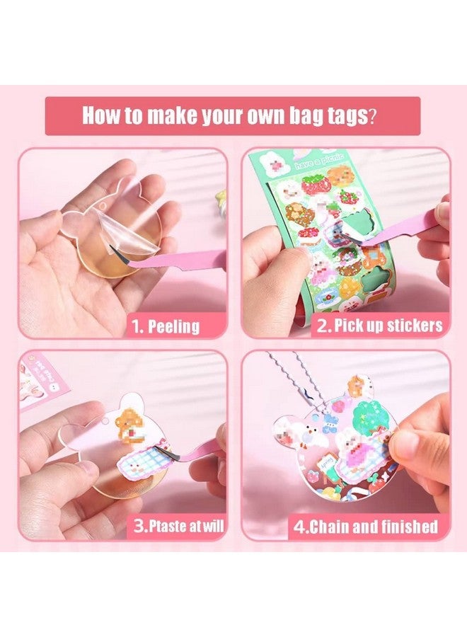 QIAONIUNIU Stickers for Girls Ages 6+, Create Your Own Tags Art and DIY Crafts Set, Valentine's Day Gifts (Make 60 Tags) - Image 3