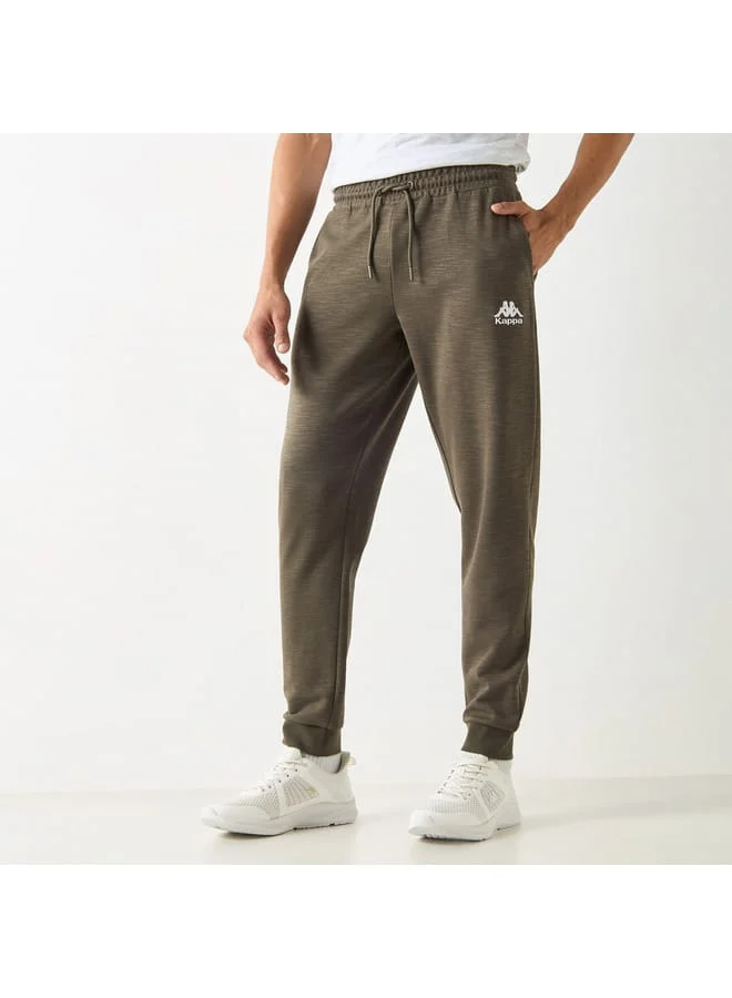 Kappa Kappa Logo Detail Joggers with Pockets and Drawstring Closure