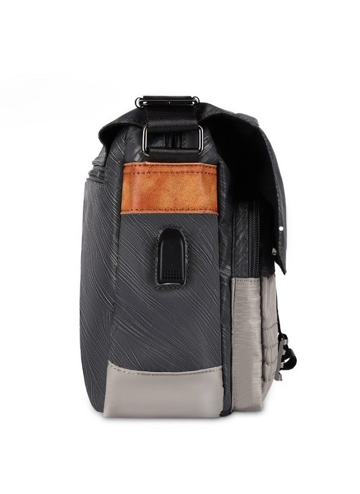 Casual Shoulder Bag Lover Crossbody Bag with USB charging port Messenger Bag for 14 inch Laptop Satchel Bag Bookbag Briefcase for Men Women School College Campus Commute Outdoor Travel - Image 3