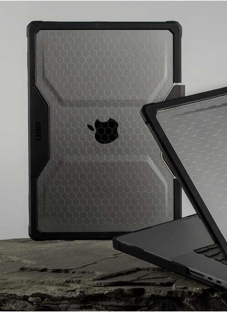Urban Armor Gear - UAG Plyo Macbook Pro 16" Case M3 Pro / M3 Max (2023) A2991 / M2 Pro / M2 Max A2780 (2023) / M1 Pro / M1 Max A2485 (2021) Rugged Mil Grade Protective Hard Shell Laptop Cover Translucent Clear -Ice - Image 1