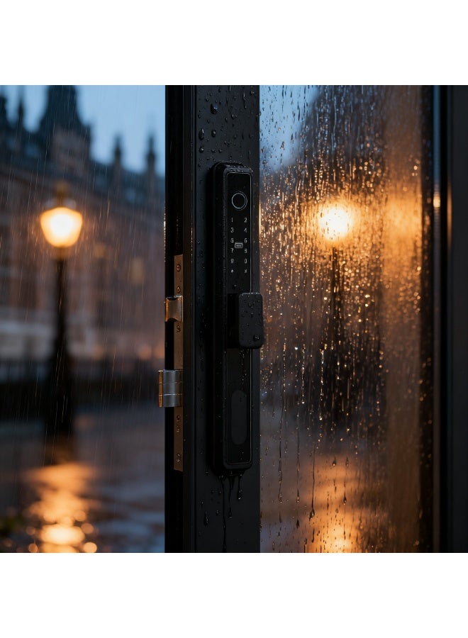 رازوفيوس قفل باب ذكي، مقاوم للماء بمستوى IP65، تحكم عن طريق تطبيق TT Lock عبر البلوتوث، مشاركة عن بُعد للمنزل والمكتب - Image 2