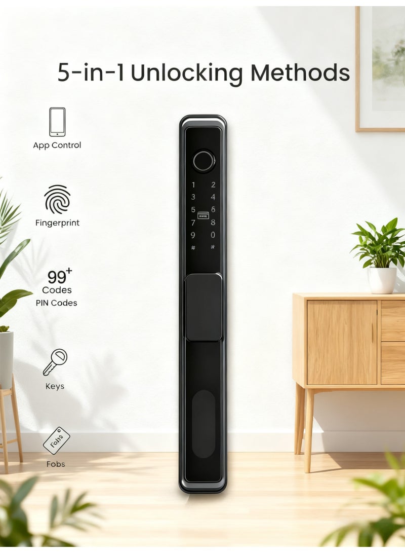 رازوفيوس قفل باب ذكي، مقاوم للماء بمستوى IP65، تحكم عن طريق تطبيق TT Lock عبر البلوتوث، مشاركة عن بُعد للمنزل والمكتب - Image 3