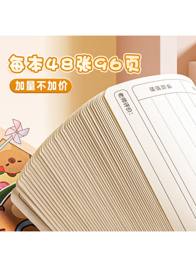 Kaba Bear Reading Notebook Student Flip-up Coil Homework Book High-value Horizontal Line Notebook Classification Student Classroom Notebook - Image 4