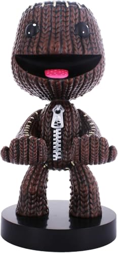 Exquisite Gaming: Sackboy: A Big Adventure - Sackboy - Original Mobile Phone & Gaming Controller Holder, Device Stand, Cable Guys, Sony Licensed Figure - Image 1