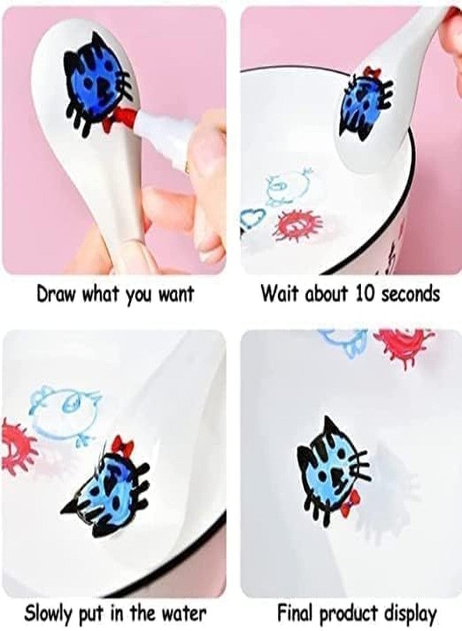 Kreative Kraft Magical Water Painting Pen, Doodle Water Floating Pens, Whiteboard Magical Water Painting Marker Pen for Girls Boys Kids Educational Toys (12 Pcs) - Image 2